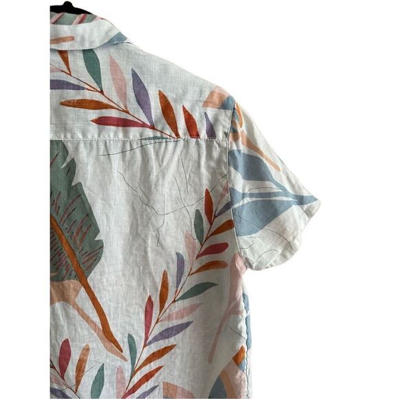 Cynthia Rowley 100% linen floral collar shirt sz S - Picture 8 of 8